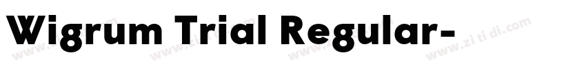 Wigrum Trial Regular字体转换